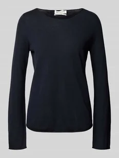 Sweter z dzianiny o kroju regular fit z żywej wełny - Swetry damskie - miniaturka - grafika 1