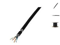 Microconnect 100m Cat7 100m Cat7 Czarny kabel sieciowy - Kable miedziane - miniaturka - grafika 1