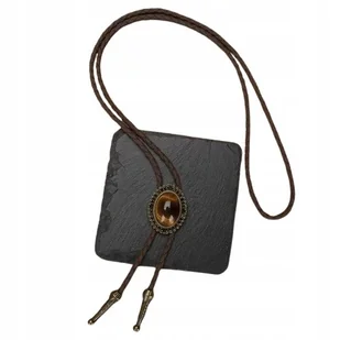 BOLO KRAWAT Kowbojski dziki zachód TEXAS rzemyk złoto TYGRYSIE OKO KAMIEŃ - Krawaty i muchy męskie BOLO KRAWAT Kowbojski dziki zachód TEXAS rzemyk złoto TYGRYSIE OKO KAMIEŃ - Krawaty i muchy męskie - miniaturka - grafika 1