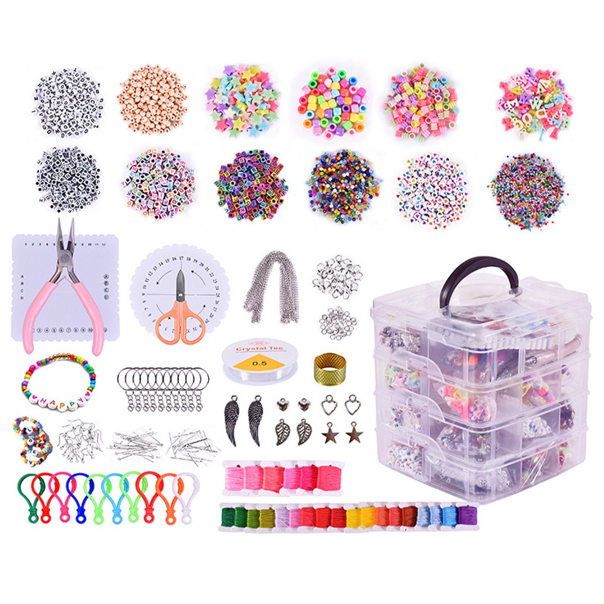 ZESTAW DO ROBIENIA BIŻUTERII DIY WIELOPOZIOMOWY ORGANIZER