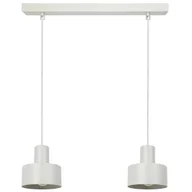 Lampy sufitowe - Podwójna lampa wisząca Rif 2 41158 do jadalni nad stół szary beżowy - miniaturka - grafika 1