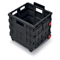 Wózki magazynowe - Składany wózek na kółkach Cart T 39,6 x 37 x 96 cm czarny - miniaturka - grafika 1