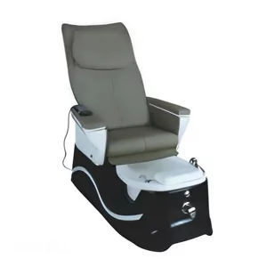 Fotel kosmetyczny elektryczny z masażem do pedicure stóp do salonu SPA szary - Fotele kosmetyczne - miniaturka - grafika 1