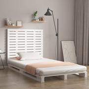 Inne meble do sypialni - Wezgłowie łóżka, białe, 146x3x91,5 cm, lite drewno sosnowe Lumarko! - miniaturka - grafika 1