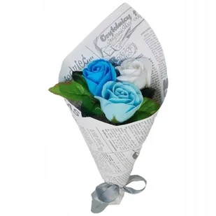 Bukiet róże mydlane kwiaty mydlana pachnące 37 cm PREZENT na DZIEŃ KOBIET - Sztuczne kwiaty - miniaturka - grafika 1