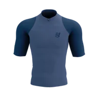 Koszulki sportowe męskie - COMPRESSPORT Koszulka do biegania TRAIL RACING POSTURAL SS TOP indigo/blues - miniaturka - grafika 1