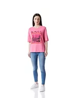 Koszulki i topy damskie - BOSS Koszulka damska C_ebina_Print T_Shirt, Medium Pink668, XL - miniaturka - grafika 1