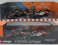 Samochody i pojazdy dla dzieci - ZESTAW McLaren F1 TYLKO Norris 2022-2023 MCL36, MCL60 BBurago 1:43 - miniaturka - grafika 1