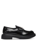 Półbuty damskie - LOVE MOSCHINO Loafersy JA10404G0NJD0000 Czarny - miniaturka - grafika 1