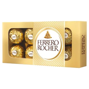 Ferrero Chrupiący smakołyk z kremowym nadzieniem i orzechem laskowym w czekoladzie Rocher 100 g - Bombonierki i czekoladki - miniaturka - grafika 1