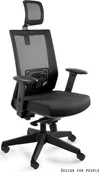 Fotele i krzesła biurowe - Krzesło biurowe Unique NEZ Czarne - miniaturka - grafika 1