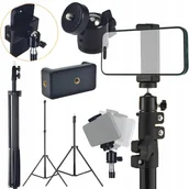 Statywy fotograficzne - Statyw Tripod Uchwyt Na Aparat Telefon Stabilny Wysoki I Uniweralsny 210 Cm - miniaturka - grafika 1