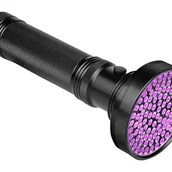 Latarki - Latarka UV LED 100 LED – mocne czarne światło, idealna do wykrywania plam po zwierzętach i moczu - miniaturka - grafika 1