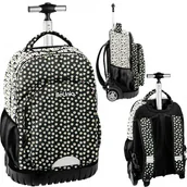 Plecaki szkolne i tornistry - BeUniq Plecak Szkolny Na Kółkach Stokrotki BU24LO-1231 - miniaturka - grafika 1