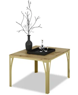 Skandynawski stolik kawowy złoty + dąb artisan N4-F51 - Ławy i stoliki kawowe Skandynawski stolik kawowy złoty + dąb artisan N4-F51 - Ławy i stoliki kawowe - miniaturka - grafika 1