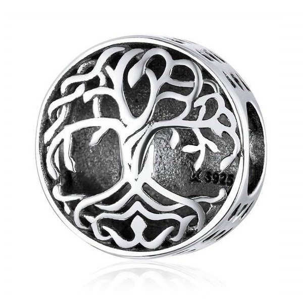 Zawieszka SREBRO 925 Charms koralik Ażurowe Drzewo Życia