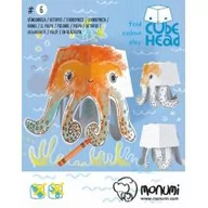 Zabawki kreatywne - Ośmiornica Cube Head Złóż I Pokoloruj - miniaturka - grafika 1