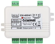 Akcesoria do monitoringu - DYSTRYBUTOR MAGISTRALI RS-485 EW-485/4/1/SO Z SEPARACJĄ OPTYCZNĄ - miniaturka - grafika 1
