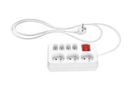 Systemy inteligentnych domów - SILVERCREST® Listwa zasilająca, 3-gniazdowa lub 7-gniazdowa (9x/7x/6x, Biały) - miniaturka - grafika 1