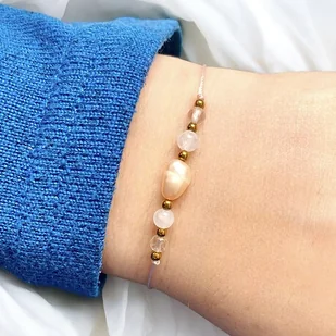 Bransoletka z Perłą, Jadeitem, Cytrynem i Hematytem - Życie w Obfitości - Bransoletki - miniaturka - grafika 1