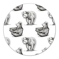 Deski do krojenia - Szklana podkładka dekor Śpiące niedźwiedzie fi40, Coloray - miniaturka - grafika 1