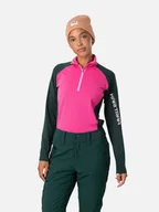 Koszulki sportowe damskie - KARI TRAA Koszulka funkcyjna "Evelyn" w kolorze zielono-różowym - miniaturka - grafika 1