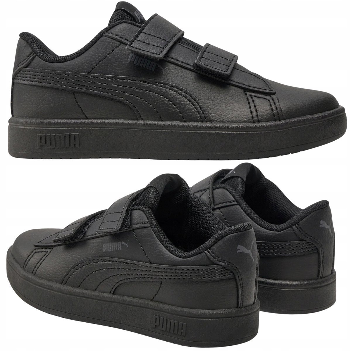 PUMA BUTY DZIECIĘCE SPORTOWE NA RZEPY RICKIE CZARNE ORYGINALNE r. 27,5