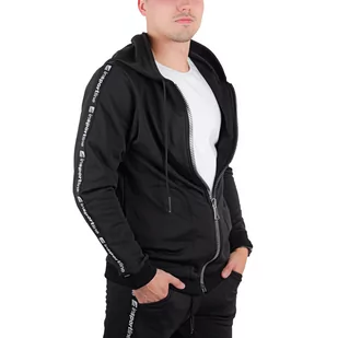 Męska Bluza Sportowa Z Kapturem Insportline Comfyhoodie Man, Czarny, L - Bluzy męskie - miniaturka - grafika 1