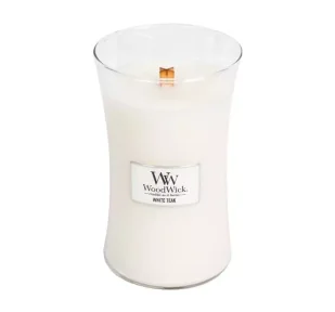 WoodWick White Teak Świeca duża 1,11 kg 93039E - Świece - miniaturka - grafika 1
