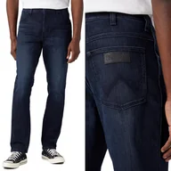 Spodnie męskie - Wrangler RIVER Dusky Night 365 WARM KLASYCZNE ZWĘŻANE CIEMNY DżINS W32 L34 - miniaturka - grafika 1