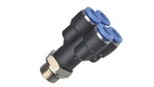Akcesoria pneumatyczne - PNEUMAT SYSTEM Rozgałęźnik wtykowy typu Y z tworzywa sztucznego na wąż 6, G1/8z, 4x6, 216.018-6 - miniaturka - grafika 1