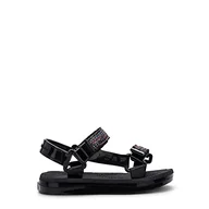 Buty dla dziewczynek - melissa Sandały Mini Papete + Rider I Baby - Preto - 26-27, czarny - miniaturka - grafika 1