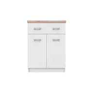 Komody - Komoda 2D1S/60 Top Mix Biały Mebel Bos Biały - miniaturka - grafika 1