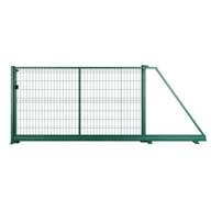 Ogrodzenia - Naterial Brama przesuwna Modus 3x1.7 m prawa zielona - miniaturka - grafika 1