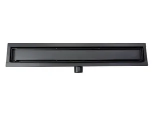 SEA HORSE Odpływ liniowy 120 cm system 2w1 POD PŁYTKĘ CZARNY MAT - Odpływy liniowe - miniaturka - grafika 1