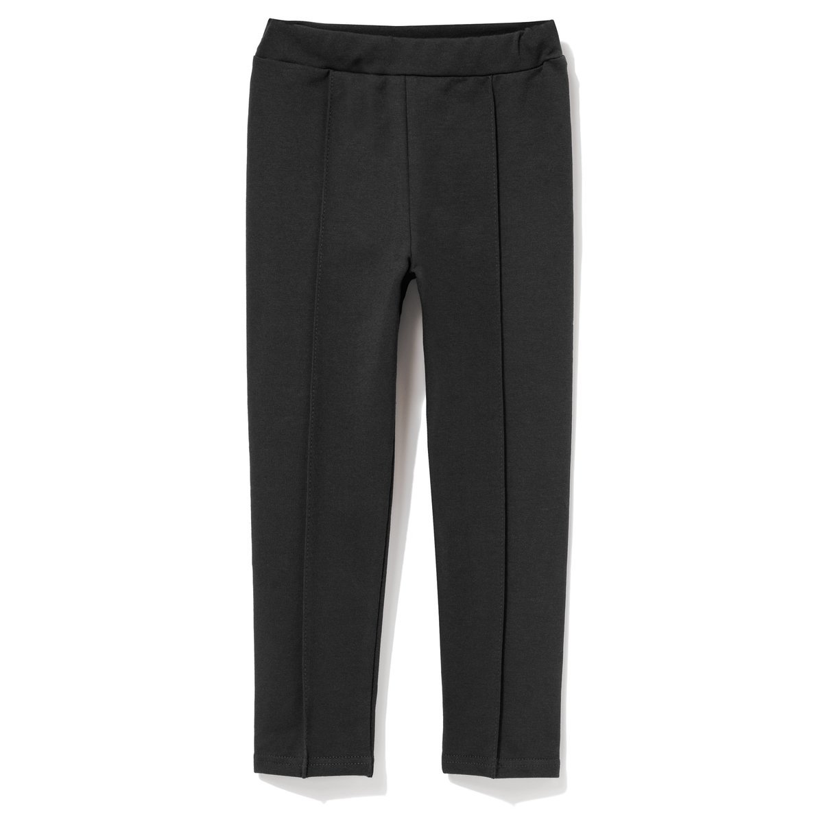 Bawełniane legginsy czarne z przeszyciami 104