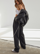 Spodnie damskie - SPODNIE TAYLER WOOL BLACK - MADE BY US - miniaturka - grafika 1