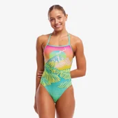 Stroje kąpielowe - FUNKITA Strój kąpielowy damski jednoczęściowy STRAPPED IN ONE PIECE candy climb - miniaturka - grafika 1