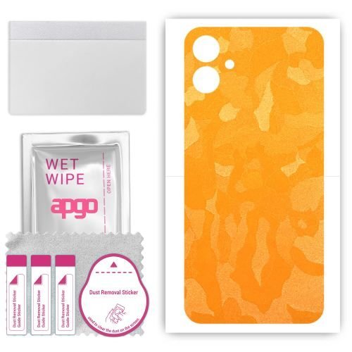 folia naklejka skórka strukturalna na TYŁ do Samsung Galaxy A05 - Moro Camo Żółty - apgo SKINS