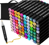 Długopisy - Markery alkoholowe Długopis dwustronny 120 szt. zakreślaczy - miniaturka - grafika 1