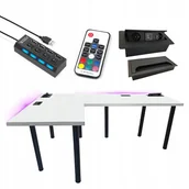 Biurka gamingowe - Biurko Gamingowe Narożne 180X120 Gniazdo - miniaturka - grafika 1