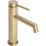 Baterie umywalkowe - Rea Bateria Umywalkowa Rea Foss złota szczotkowana niska gold brush - miniaturka - grafika 1