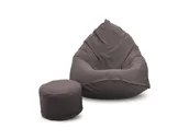 Pufy i podnóżki - Pufa sako XXXXL worek + gratis outdoor brązowa - miniaturka - grafika 1