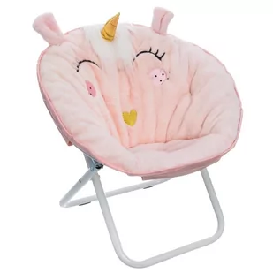 Atmosphera for kids Sofa wypoczynkowa dla dzieci UNICORN kolor różowy B07TY4ZQV8 - Krzesełka i taborety dla dzieci - miniaturka - grafika 1