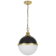 Lampy sufitowe - LAMPA WISZĄCA LOFT CZARNO-MOSIĘŻNA LARGO - miniaturka - grafika 1