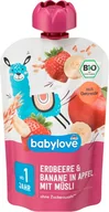 Desery dla dzieci - Babylove BIO Mus z Jabłek i Truskawek z Musli - miniaturka - grafika 1
