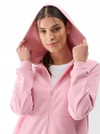 Bluzy damskie - Damska bluza dresowa 4F z kapturem MM00 SWSF1763 56S j. różowy S - miniaturka - grafika 1