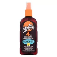 Balsamy i kremy do opalania - Malibu Bronzing Tanning Oil Monoi Oil SPF4 preparat do opalania ciała 200 ml dla kobiet - miniaturka - grafika 1