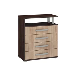 Komoda 4S ANG-06 Angel MebloCross Biały Mat / Czarny Połysk - Komody - miniaturka - grafika 1