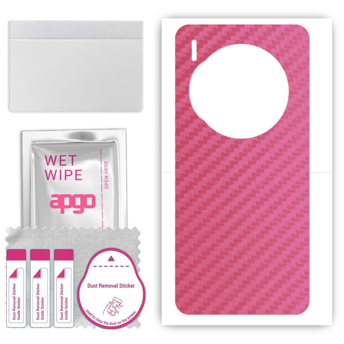 Folia naklejka skórka strukturalna na TYŁ do ZTE Nubia Z60S Pro - Carbon Różowy - apgo SKINS